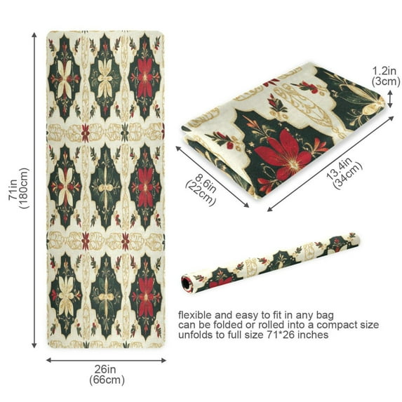 BZSMCE Yoga Mat Women Floral Celebration Fitness Mat