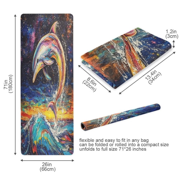 BZSMCE Yoga Mat Women Galactic Wave Rider Fitness Mat