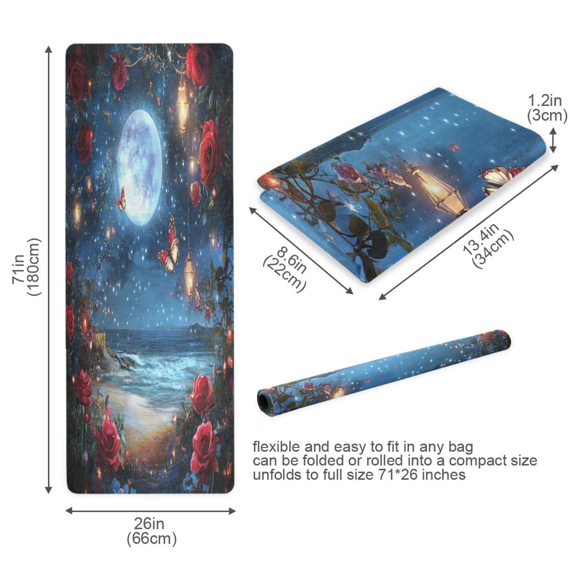 BZSMCE Yoga Mat Women Gardens Of Seaside Fitness Mat
