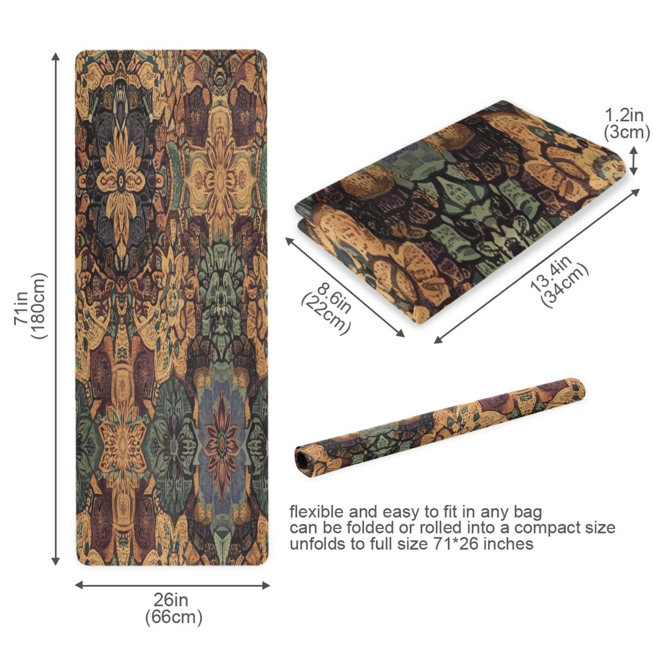 BZSMCE Yoga Mat Women Golden Mandala Mosaic Fitness Mat
