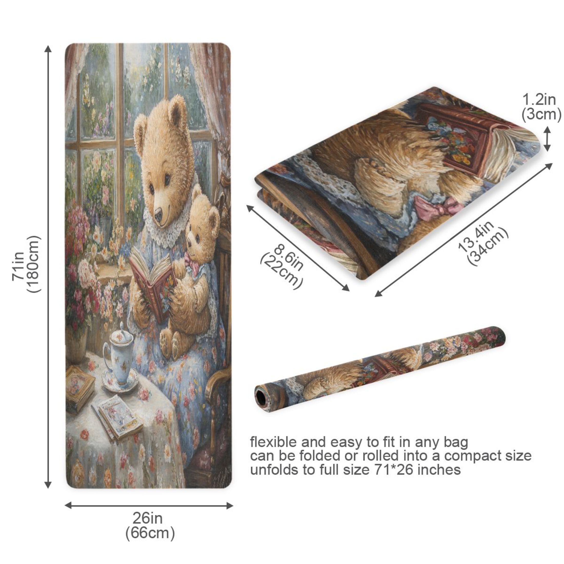 BZSMCE Yoga Mat Women Mama Bear Storytelling Fitness Mat