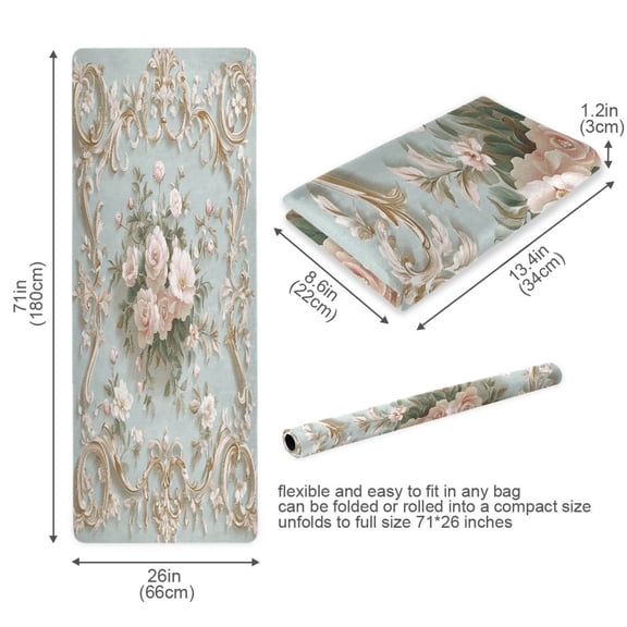 BZSMCE Yoga Mat Women Pattern Of Blossom Fitness Mat