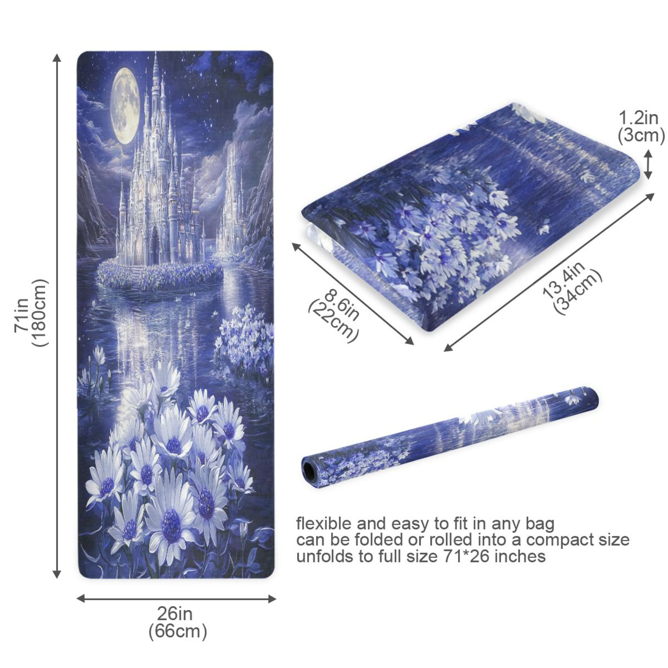 BZSMCE Yoga Mat Women Purple Fantasy Palacel Fitness Mat