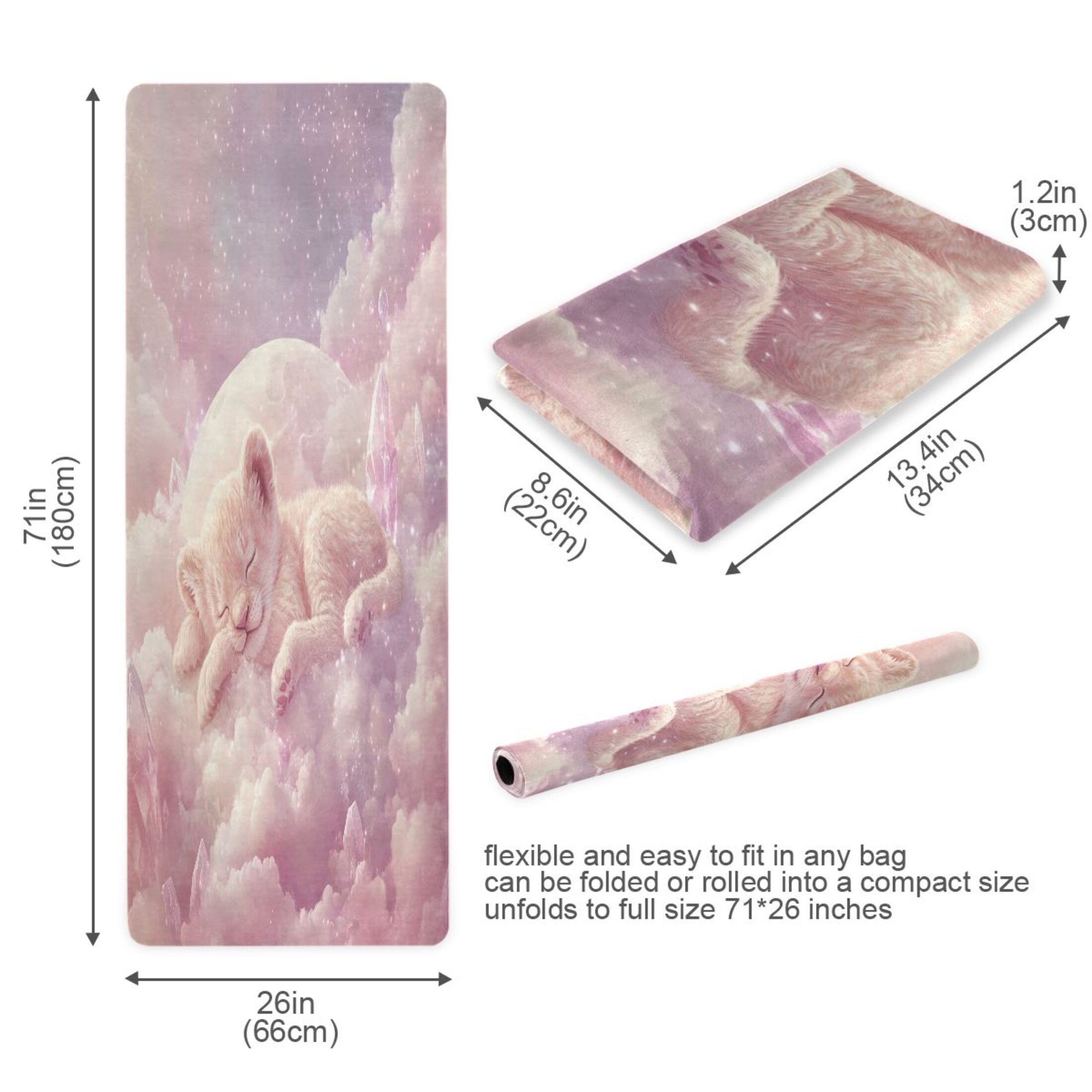 BZSMCE Yoga Mat Women Sleeping Cub on Soft Clouds Fitness Mat