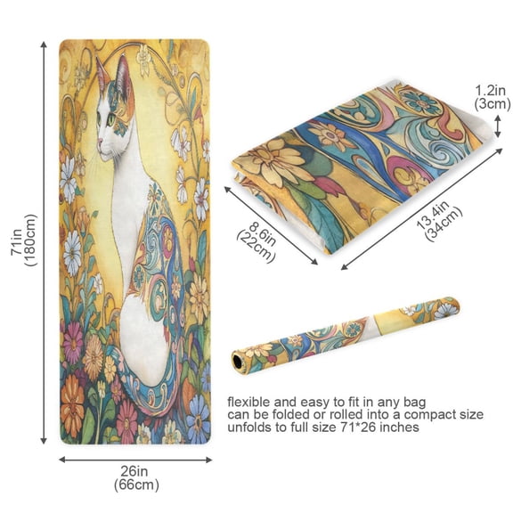 BZSMCE Yoga Mat Women Sunlit Patterns Fitness Mat