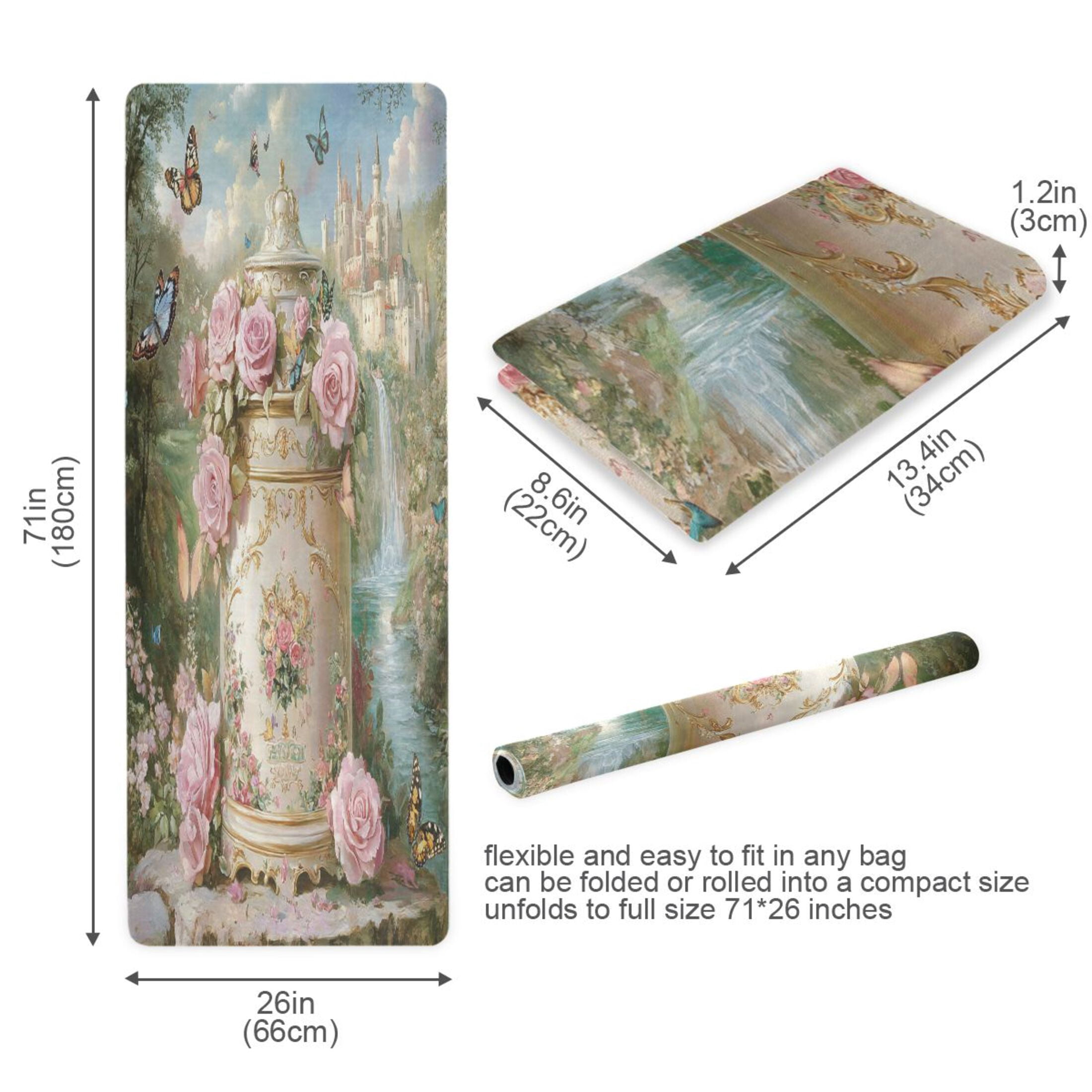 BZSMCE Yoga Mat Women White Postbox Painting Fitness Mat