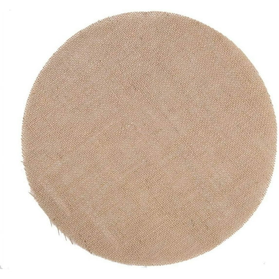 BZUEPRS 12Pcs Rustic Burlap Linen Doilies Mat Round Placemats Cup Mat Coaster Table Decorations for Wedding Holiday Home Party Dining Table, 6 Iinches