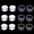 thumbnail image 1 of BZUEPRS 12Pcs Small Loose Diamond Gemstone Display Box Round Jewelry Show Box Case Container Holder with Clear Top Lids and Sponge, White and Black, 1 of 4