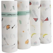 BZUEPRS 4 Rolls Reusable Kitchen Paper Towels, Disposable Cleaning Wipe, 10 x 9in Lazy Rags, 200 Pcs Non-Woven Dish Cloth Absorbent, Dry and Wet Dual-Purpose