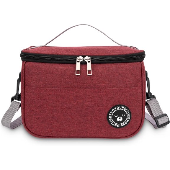 BZUEPRS Lunch Bag for Men & Women 9L, Cooler Bag, Lunch Box Bag, Insulated Lunch Bag, Cool Bag, Lunchbox Tote Bags (Burgundy - 9L)