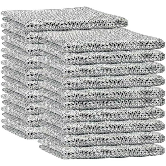 BZUEPRS Non Scratch Wire Dishcloth Wet and Dry Dishwashing Rag Scrub Scratch Sponges Kitchen Dish TowelsTableware Scrubber Bathroom Doors and Windows Cleaning Cloths