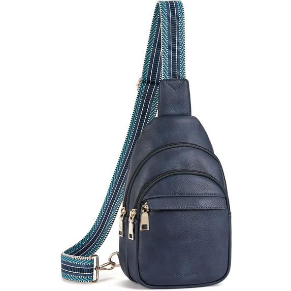 BZUEPRS Small Sling Bag for Women Leather Crossbody Bags Fanny Pack Chest Bag for Travel.