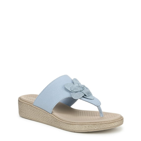 BZees For Lifestride Womens Bloom Flip-Flop - Medium & Wide Width