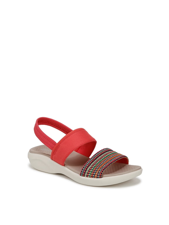 for LifeStride Women's Cali Strappy Sandal Coral Beach Multi 7.5M