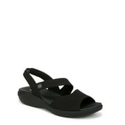 Bzees For Lifestride Womens Cheerful Strappy Sandal Black 8M