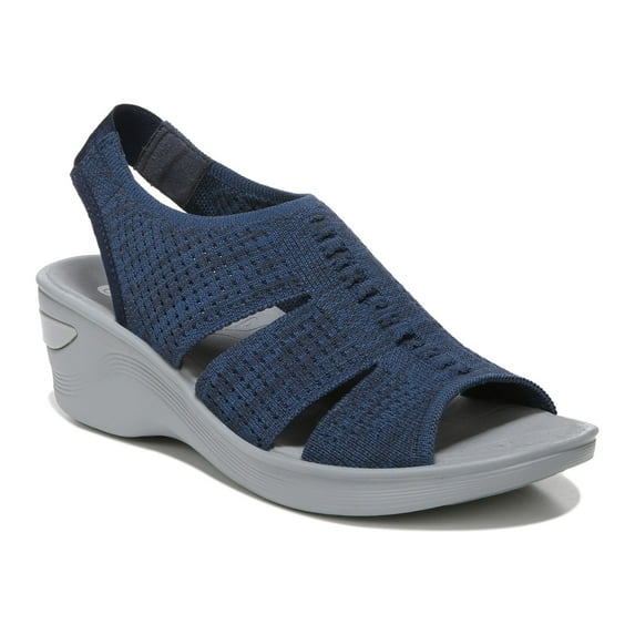 BZees For Lifestride Womens Double Up Wedge Sandals - Medium & Wide Width