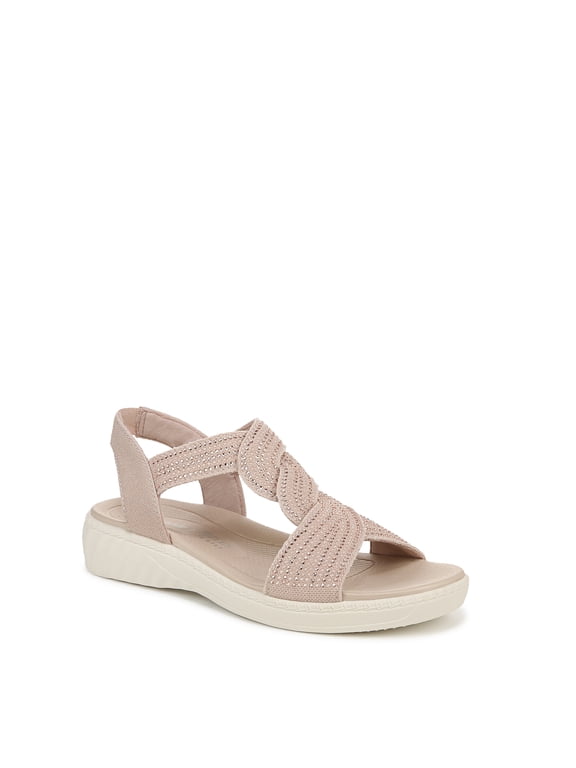 For Lifestride Women's Lilly Bright Strappy Sandal Barely Beige 8M