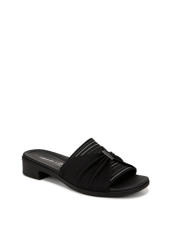 LifeStride Women's Paradise Slide Sandal Black 10M