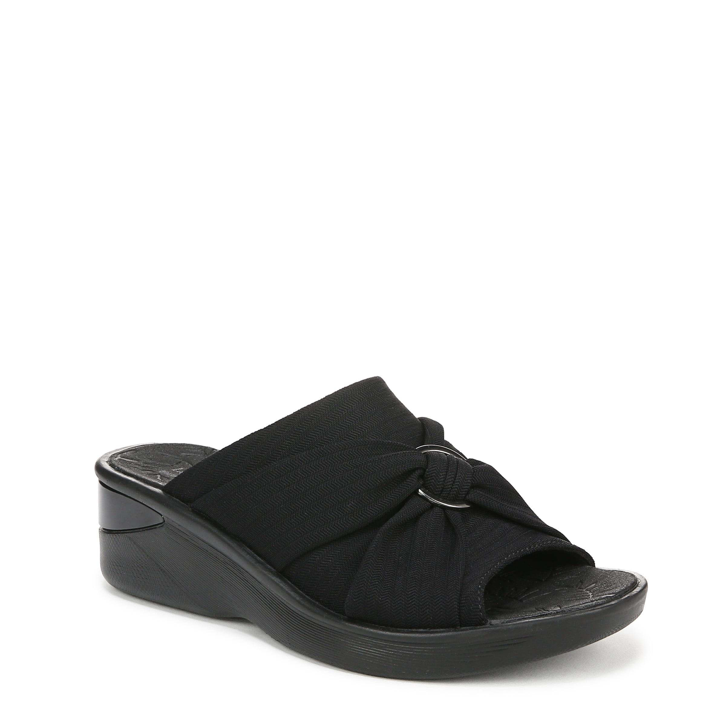 OLIVER - Sandali espadrillas neri con zeppa e strass