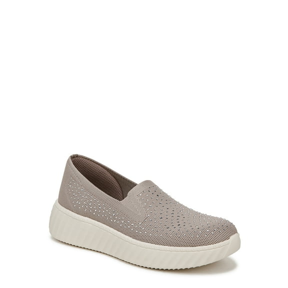 BZees For Lifestride Womens Wednesday Bright Rhinestone Slip-On Sneakers - Medium & Wide Width