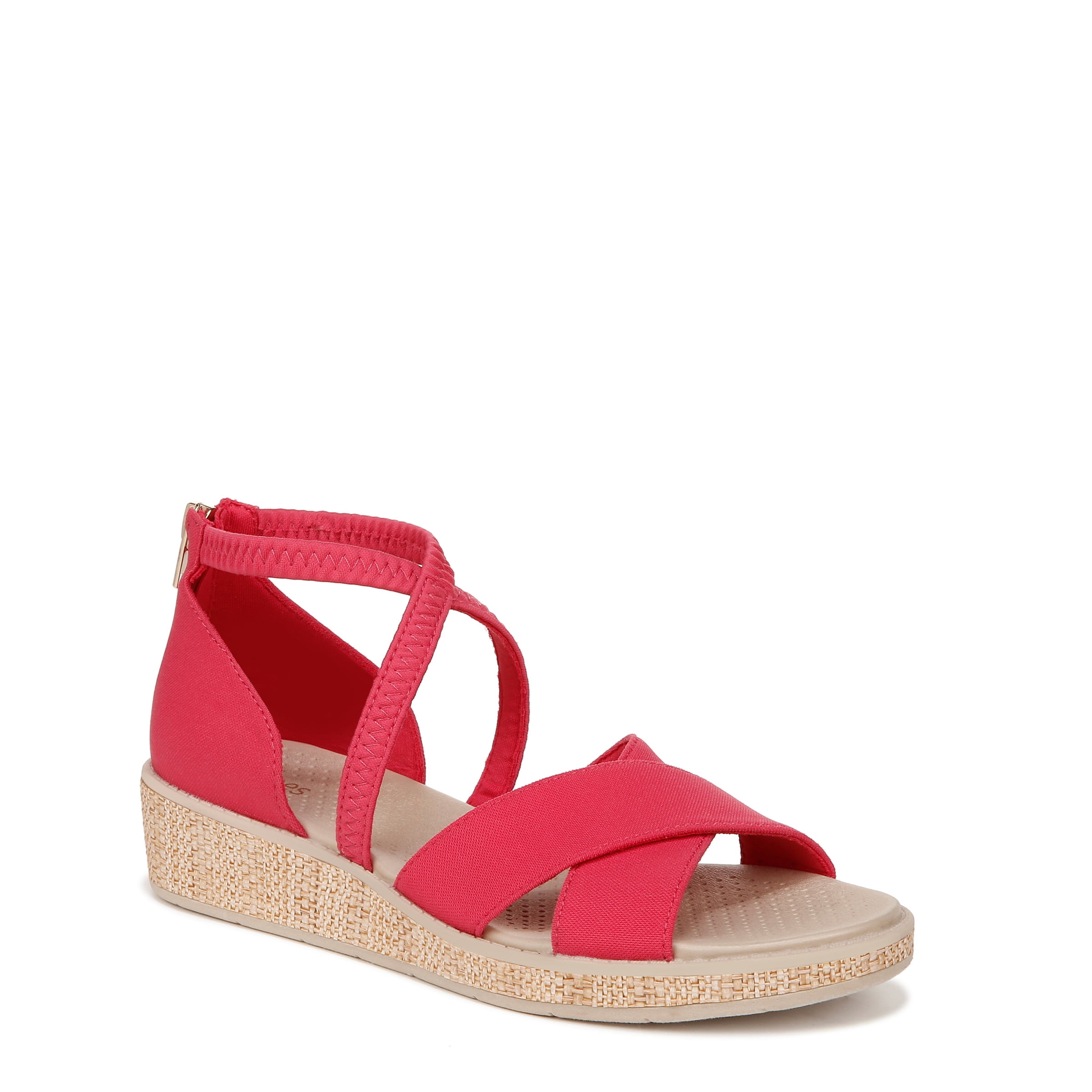 (取寄) ビジーズ レディース バリ サンド ストラップ ウェッジ サンダル Bzees women Bali Sand Strappy Wedge Sandals Black BZees Womens Bali Sand Washable Strappy Wedge Sandal - Medium