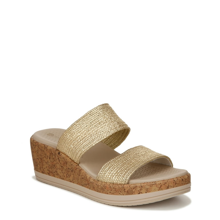 BZees For Lifestride Womens Resort Washable Slip On Sandals Medium Wide Width Walmart