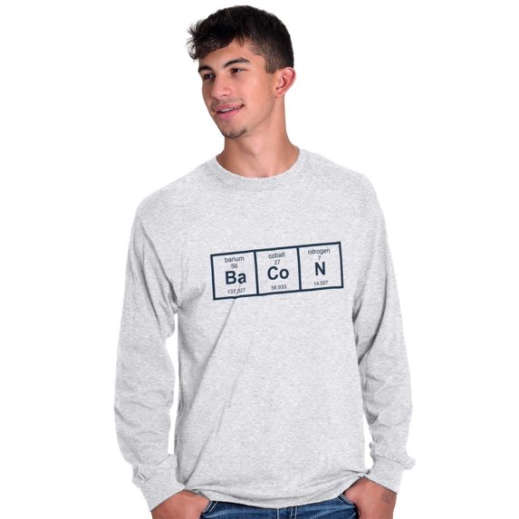 Ba Co N Bacon Food Science Nerd Geeky Long Sleeve TShirt Men Women Brisco Brands X