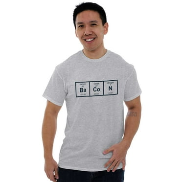 Ba Co N Bacon Food Science Nerd Geeky Men's Graphic T Shirt Tees Brisco Brands L