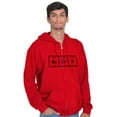 thumbnail image 1 of Ba Co N Bacon Food Science Nerd Geeky Unisex Fleece Graphic Zip Up Hoodie Brisco Brands 2X, 1 of 5