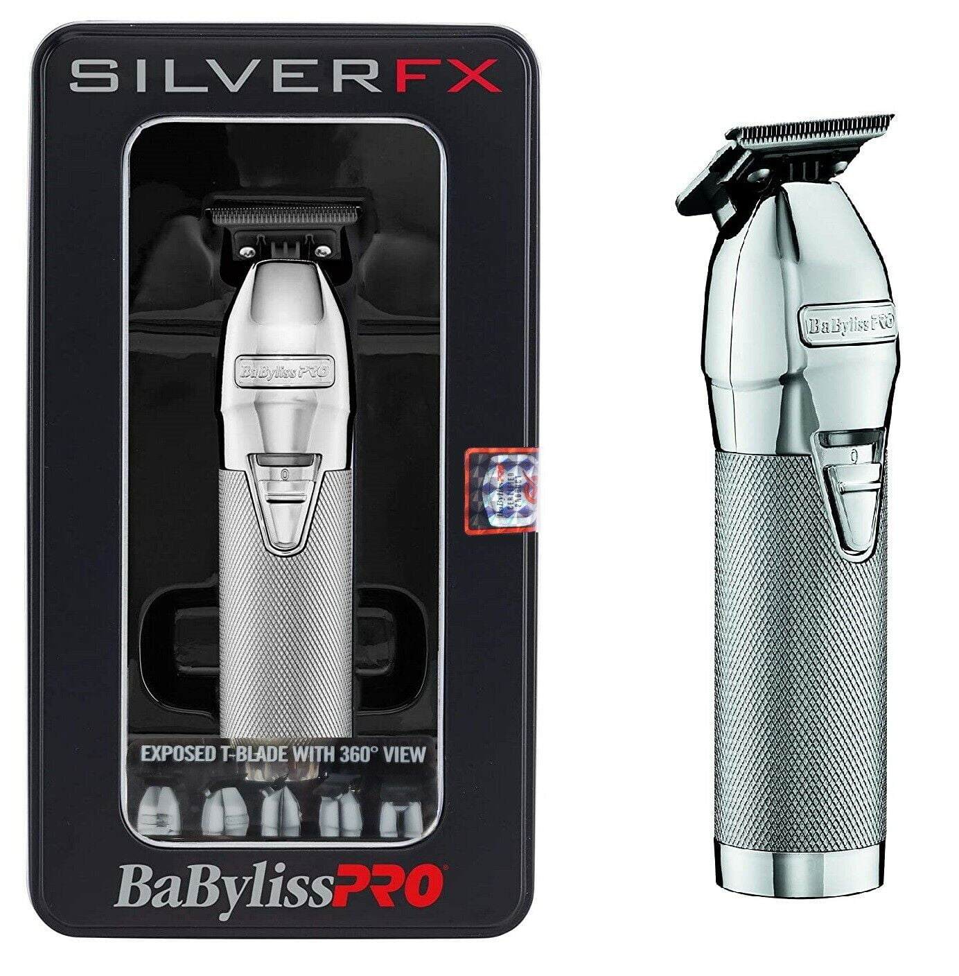 BaByliss PRO FX787 Silver FX Skeleton Exposed T-Blade Cordless Trimmer  BRAND NEW