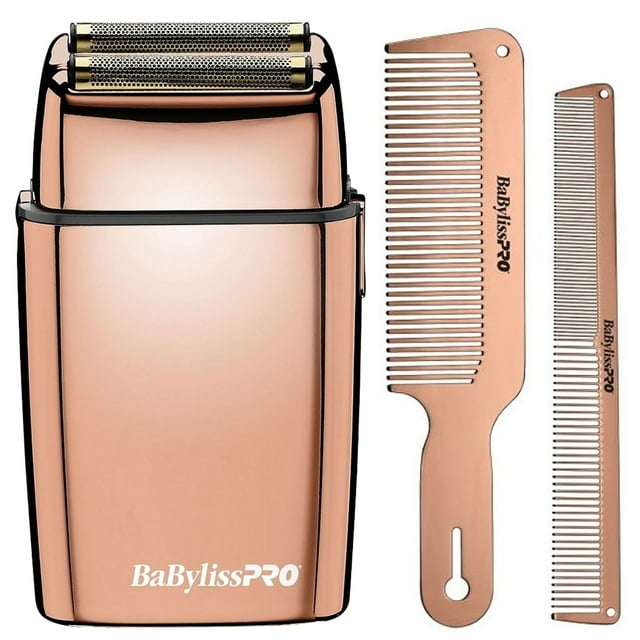 BaByliss Pro FOILFX02 Cordless Metal Double Foil Shaver Rose Gold with
