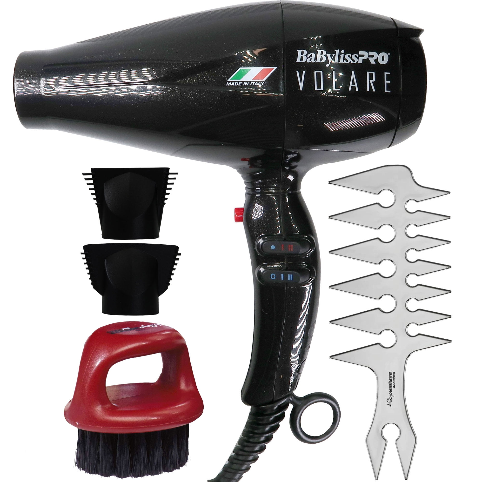 BaByliss Pro Nano Titanium Hair Dryer Red BRVOL1 with Knuckle Neck