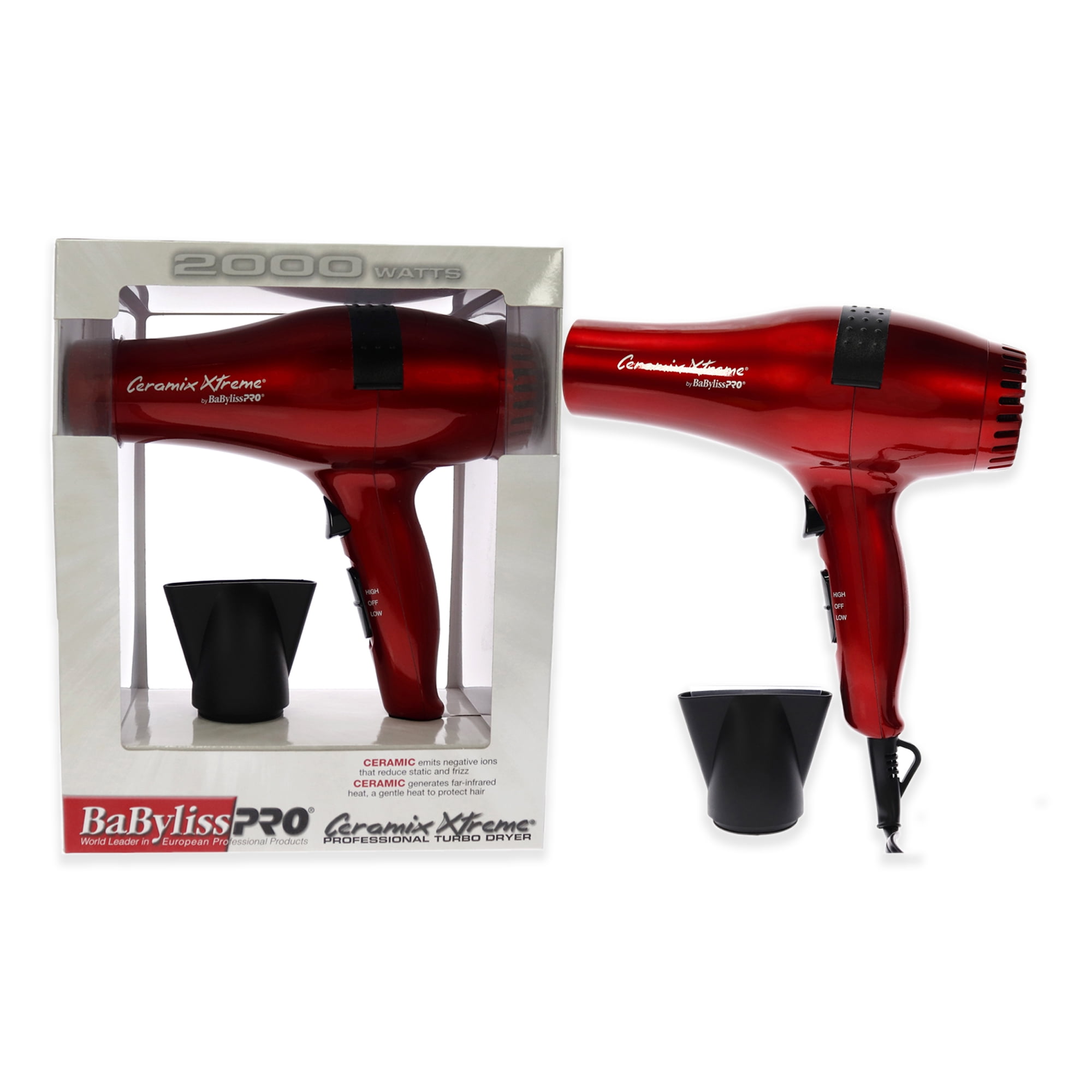 BaBylissPRO Ceramix Extreme Professional Turbo Hair Dryer Red