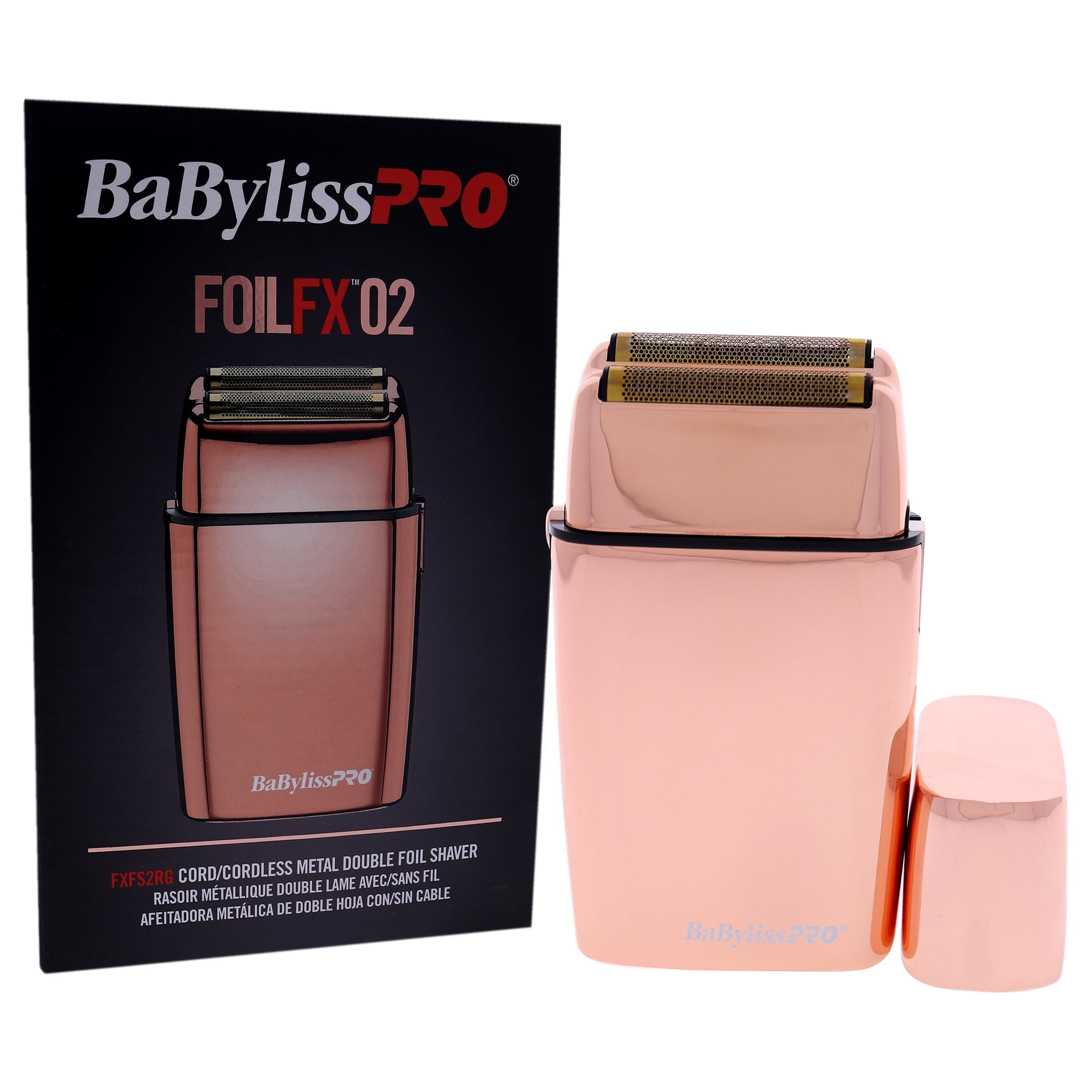 BaBylissPRO FOILFX Rose Gold Cordless Double-Foil Shaver with Hypoallergenic Gold Foil