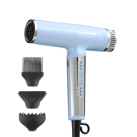 BaBylissPRO Nano Titanium 1" Nano Light Ionic Dryer (Iced Blue)