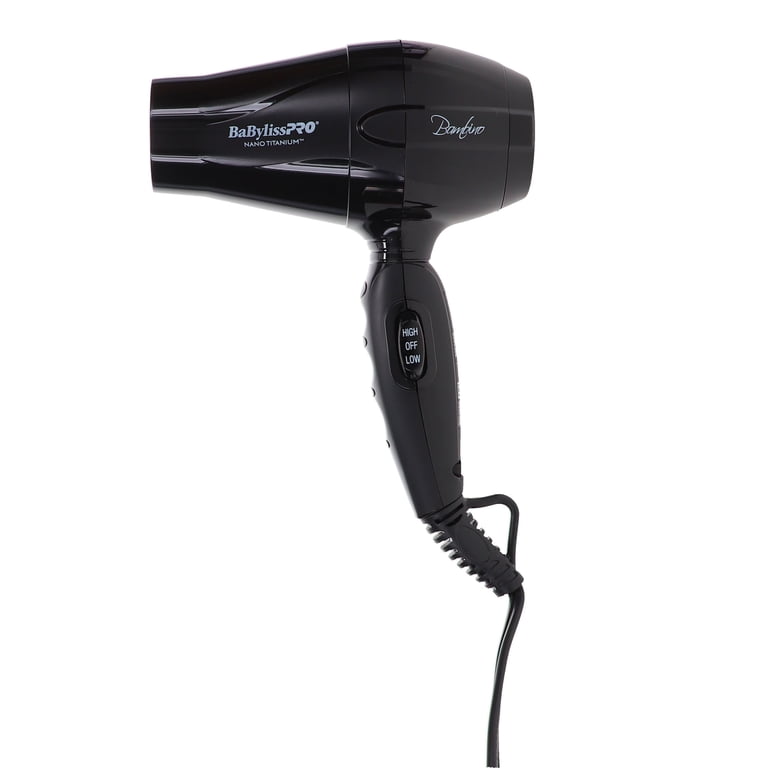 BaBylissPRO, Nano Titanium Bambino Compact Dryer, 8x7x3, Black