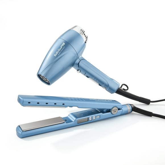 BaBylissPRO Nano Titanium Limited Edition Compact Folding Ionic Dryer & 1.25" Digital Ionic Flat Iron Prepack