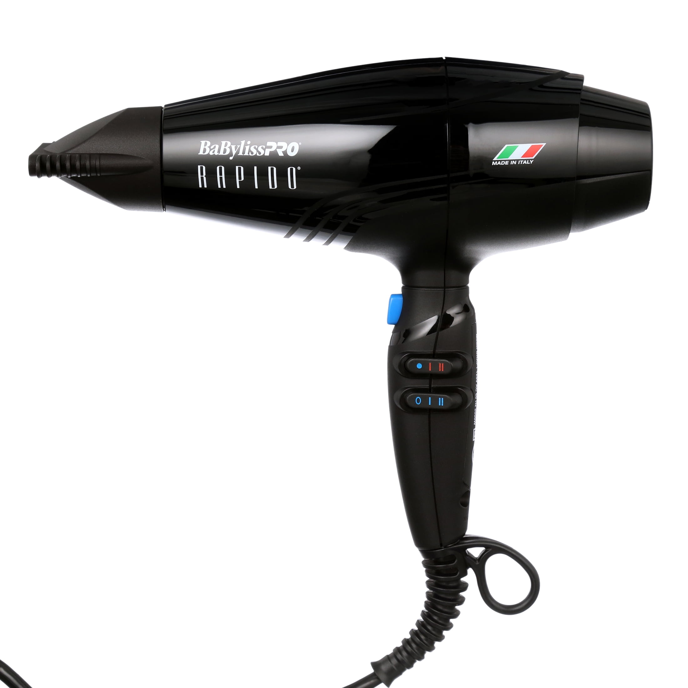 BaBylissPRO RAPIDO ヘアドライヤー Made in Italy BaBylissPRO Rapido Professional Hair Dryer, Black, Made in