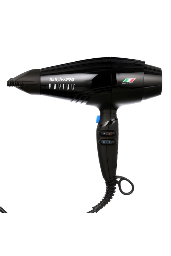 Rapido Professional Hair Dryer, Black, Made in Italy