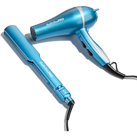 BaBylissPRO The Digital Ultra-Thin 1 1/2" Flat Iron & The Lightweight Ionic Dryer