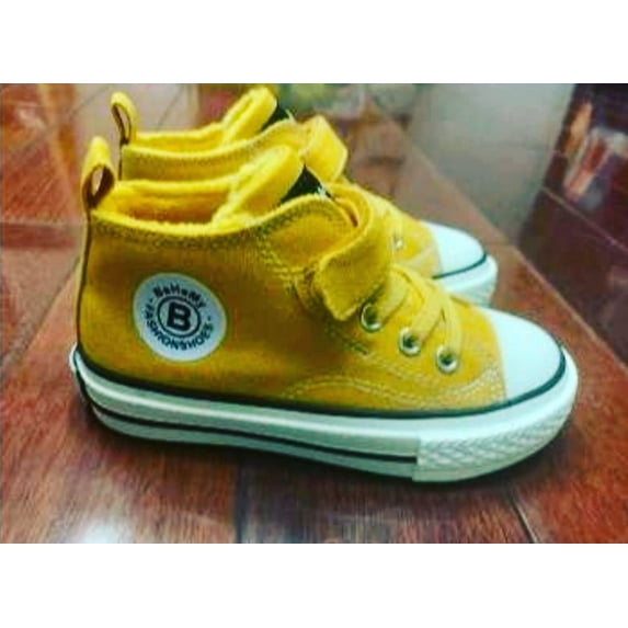 BaHeMy Toddler Sneakers, High-top Silhouette, Faux Laces & Rubber Toe Tips, For All Casual Occasions