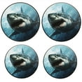 thumbnail image 1 of BaHomeck Electric Stove Burner Covers Set of 4,Round Metal Gas Stove Burner Covers 8 Inch and 10 Inch,Kitchen Decor,Angry Shark Mouth Wide Open And Showing Sharp Teeth, 1 of 2