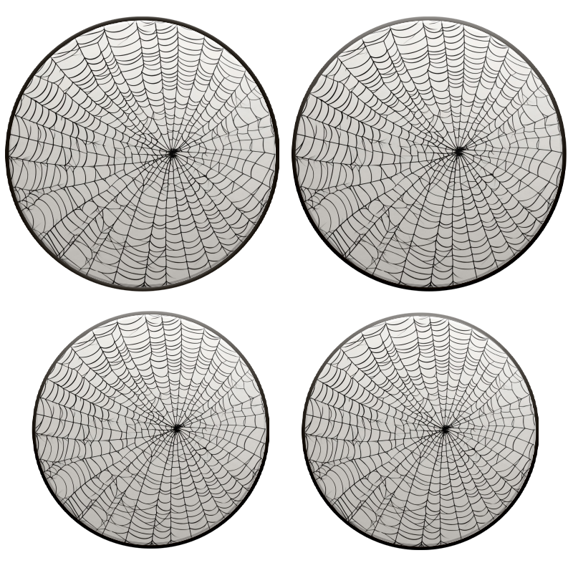 BaHomeck Electric Stove Burner Covers Set of 4,Round Metal Gas Stove Burner Covers 8 Inch and 10 Inch,Kitchen Decor,Intricate Spider Web With Numerous Lines And Curves