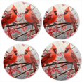 thumbnail image 1 of BaHomeck Electric Stove Burner Covers Set of 4,Round Metal Gas Stove Burner Covers 8 Inch and 10 Inch,Kitchen Decor,Red Cardinals Perched On Cherry Blossom Tree, 1 of 2