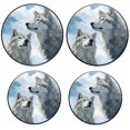 thumbnail image 1 of BaHomeck Electric Stove Burner Covers Set of 4,Round Metal Gas Stove Burner Covers 8 Inch and 10 Inch,Kitchen Decor,White And Gray Wolves Looking Up At The Sky, 1 of 2