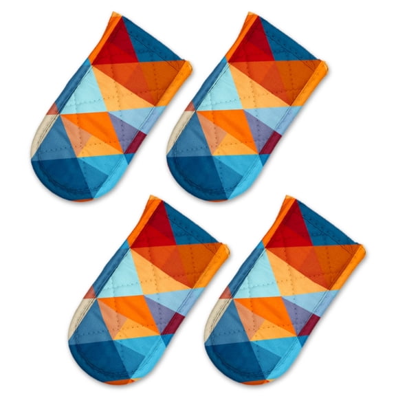 BaHomeck Pot Handle Holder Covers 4Pcs, Colorful Bohemian Pattern Non Slip Heat-Resisting Pan Handle Covers For Home Kitchen Baking Cooking BBQ Cookwares,63In
