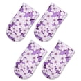 thumbnail image 1 of BaHomeck Pot Handle Holder Covers 4Pcs, Delicate Purple Cherry Blossoms Non Slip Heat-Resisting Pan Handle Covers For Home Kitchen Baking Cooking BBQ Cookwares,6×3In, 1 of 5