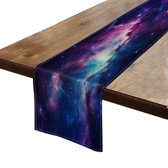 BaHomeck Table Runner 13*72 In,Set Of 1 The Amazing The Galaxy Background High Density Cotton Linens Machine Washable Table Runner For Kitchen Dining Table Coffee Table Decor