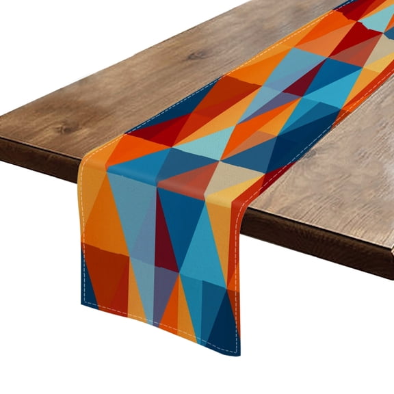 BaHomeck Table Runner 13*72 In,Set Of 1 Colorful Bohemian Pattern High Density Cotton Linens Machine Washable Table Runner For Kitchen Dining Table Coffee Table Decor