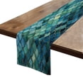 BaHomeck Table Runner 13*72 In,Set Of 1 Colorful Fish Scale Pattern ...